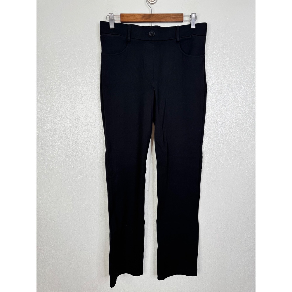 Betabrand Dress Pant Yoga Pants Black Straight Leg Work Trousers Womens Size M
